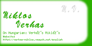 miklos verhas business card